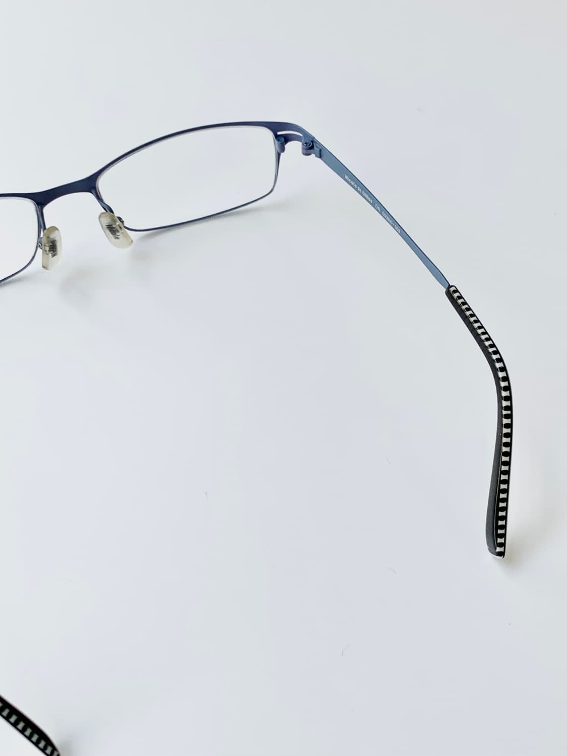 [픽키-606] 블루 메탈 안경 데드스탁 사각 프레임  상품이미지4