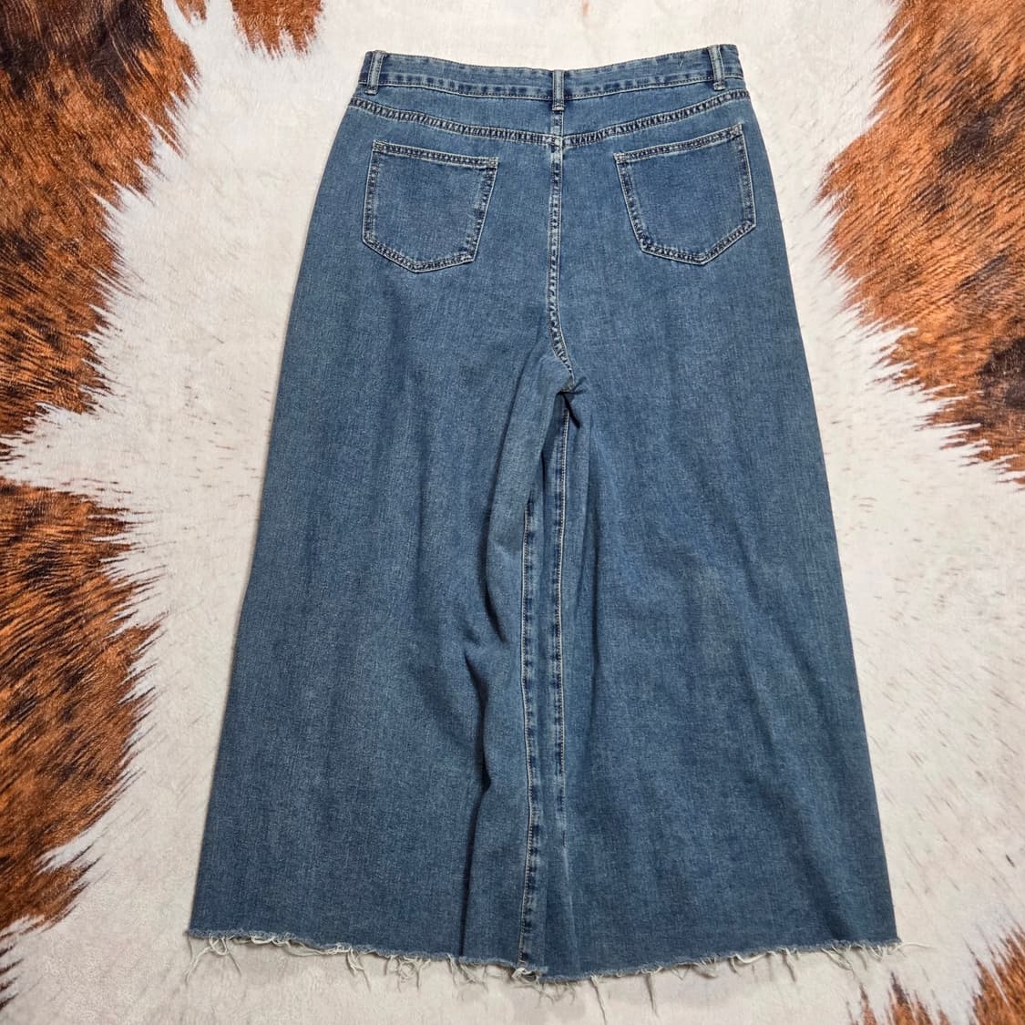 빈티지 중청 오버 와이드 데님 팬츠 상품이미지4