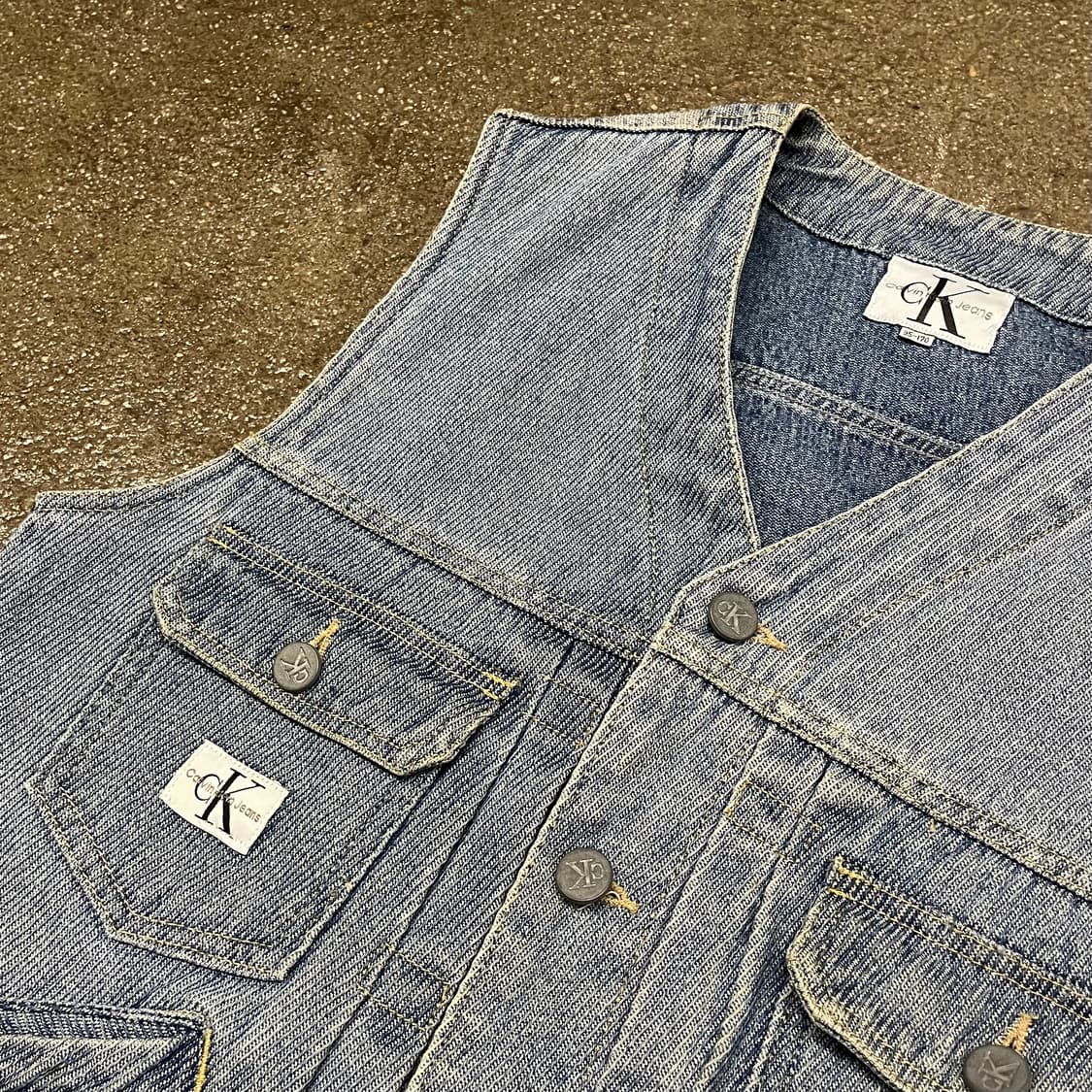 90s 캘빈클라인 데님 베스트 (90-95) 상품이미지2