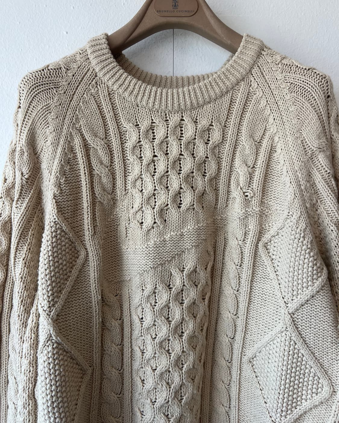 나이키 남여공용 아이보리 라운드 케이블니트
 상품이미지2