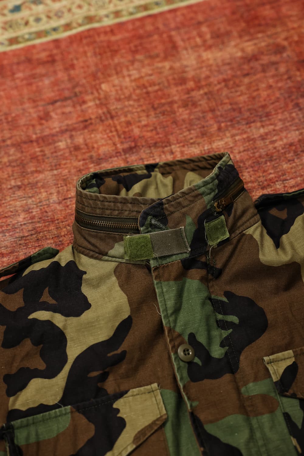 80s 오리지널 밀리터리 우드랜드카모 m65필드자켓 세트 판매 상품이미지6