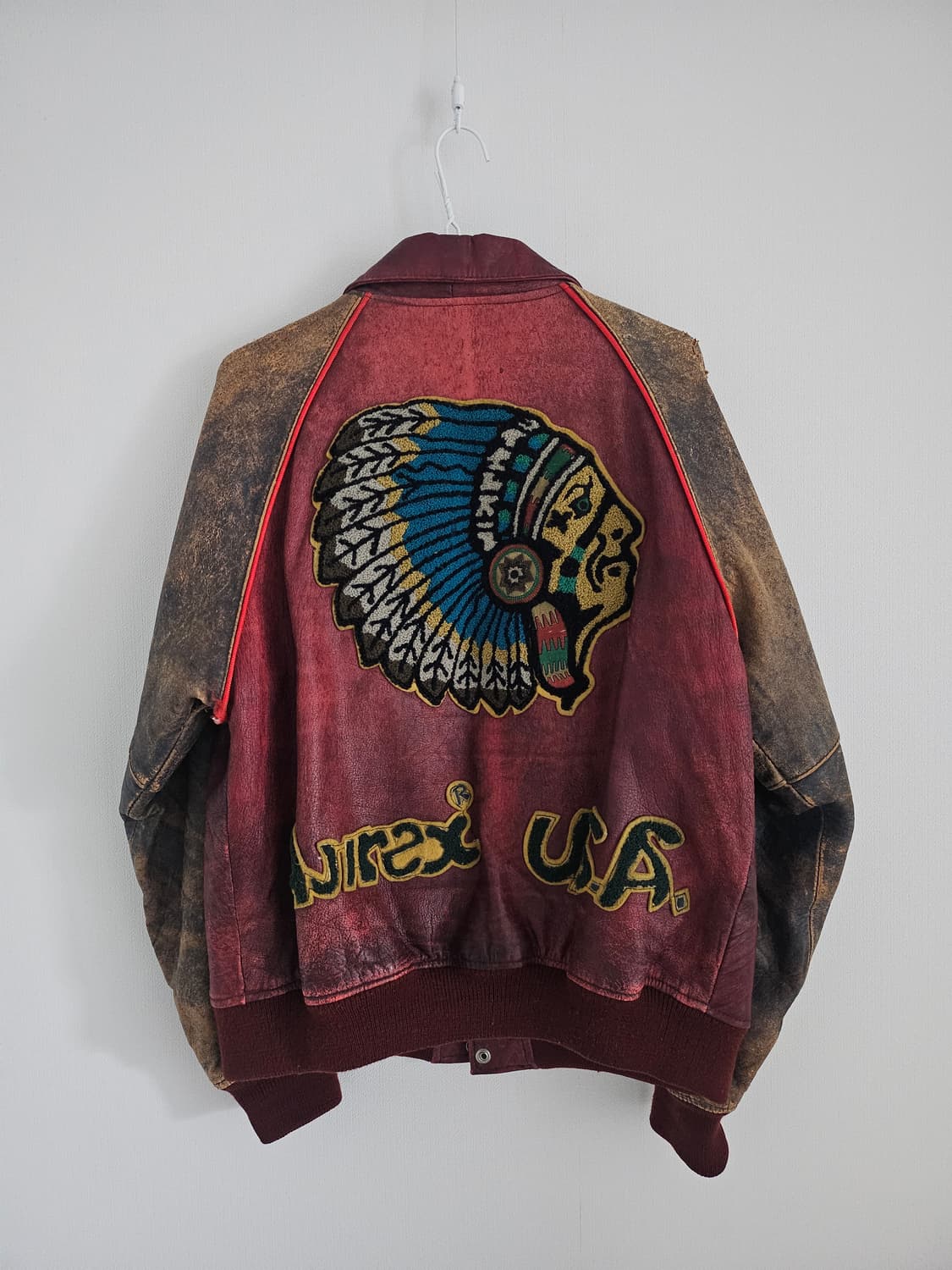 올드 아비렉스 Avirex 홀 레더 바시티
 상품이미지2