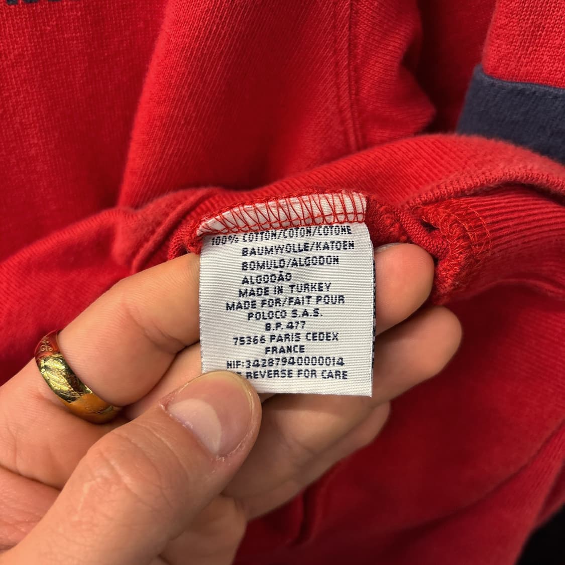 90s 폴로 랄프로렌 럭비카라 롱슬리브 티셔츠 캥거루포켓 N1002 상품이미지8