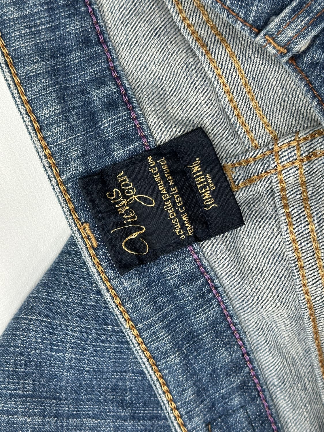 ⭐️SOMETHIN6 에드윈 중청 y2k 빈티지 워싱 부츠컷 데님⭐️ 상품이미지9