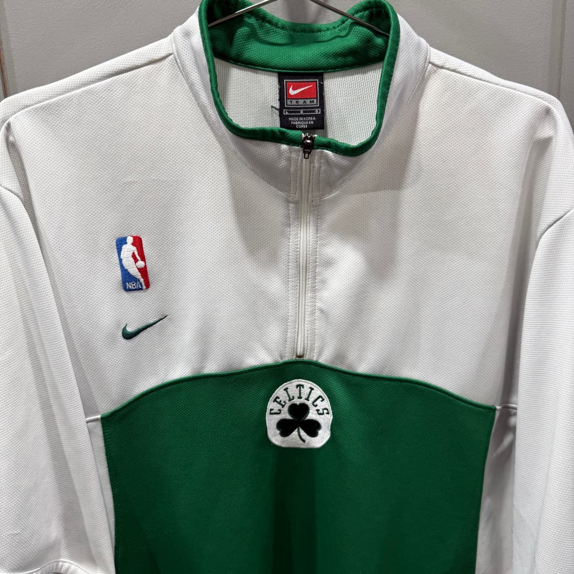 L 나이키 NBA 셀틱스 농구팀 반집업 반팔 져지 티셔츠 상품이미지3