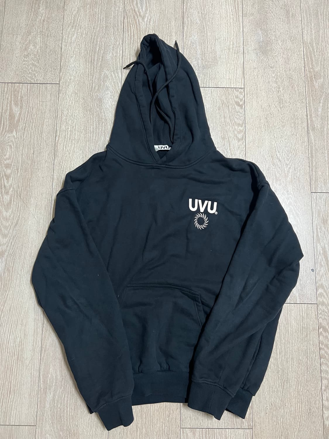 uvu러닝 블랙 후드티 후디 M 상품이미지1