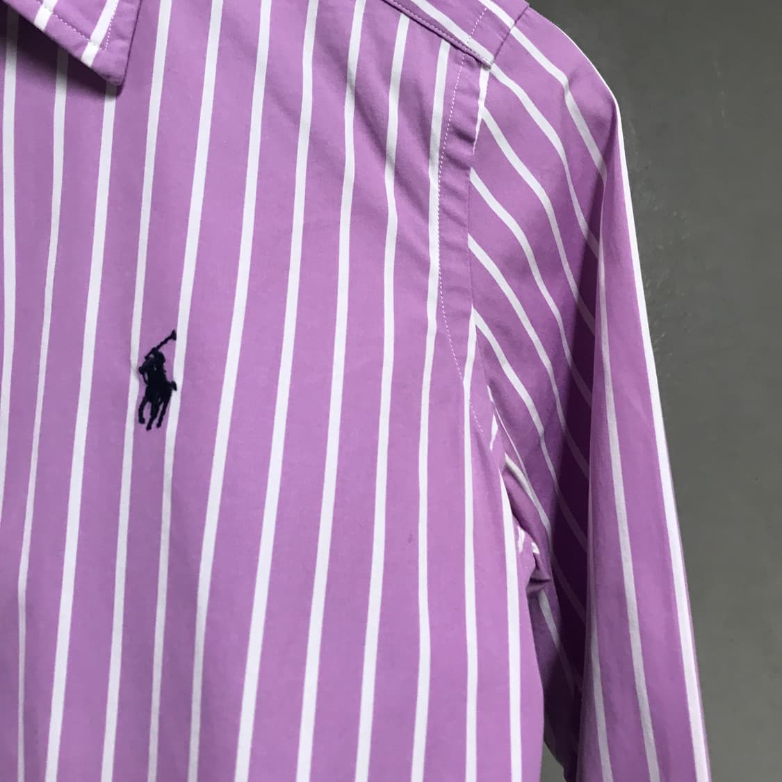 폴로 랄프로렌 스트라이프 셔츠 퍼플 2(W) 상품이미지4
