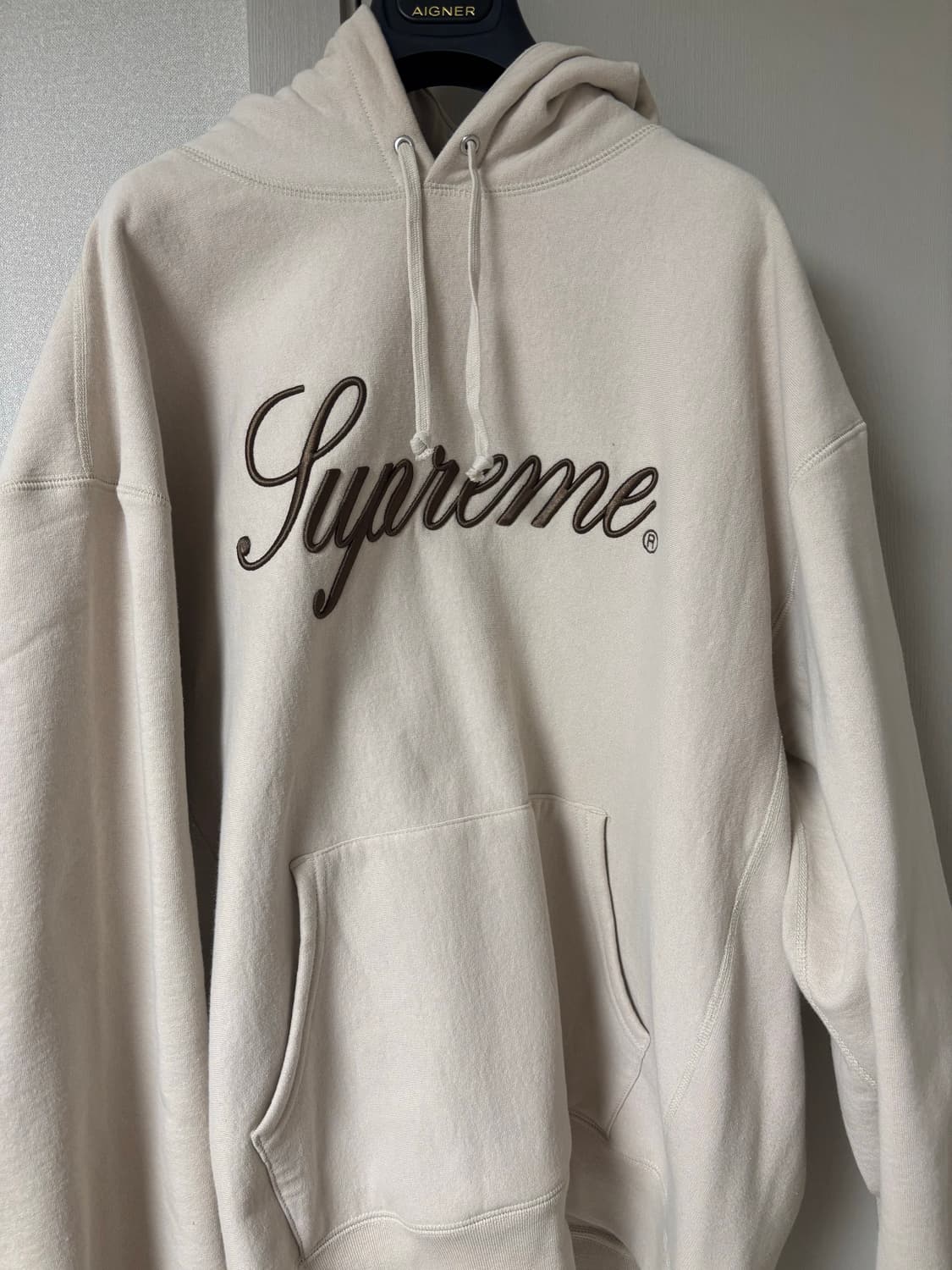 슈프림 자수로고 후드티 본 xxl 상품이미지1