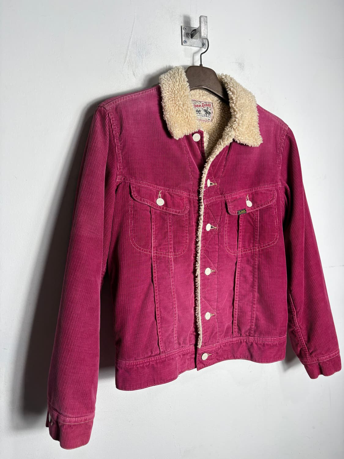 Lee 리 시어링 카라 핑크 코듀로이 자켓 상품이미지2