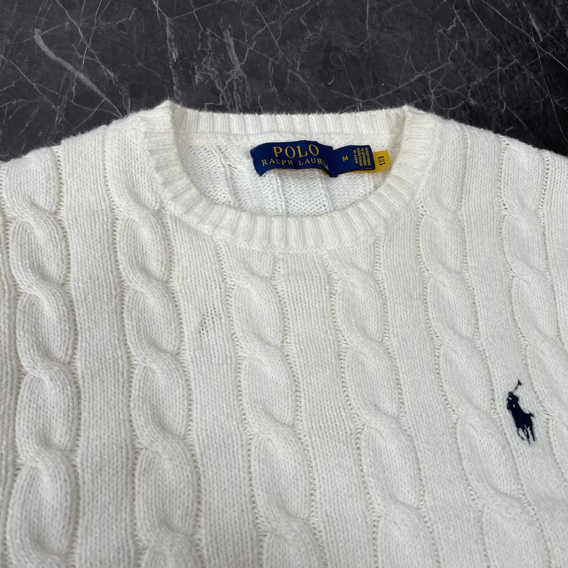 여성용 폴로랄프로렌 화이트 꽈배기 니트 상품이미지6
