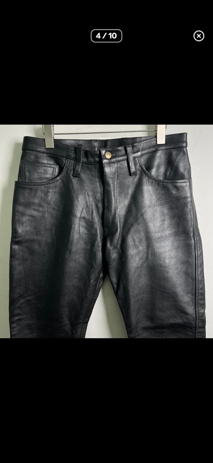 90s 빈티지 소가죽 바지 상품이미지5