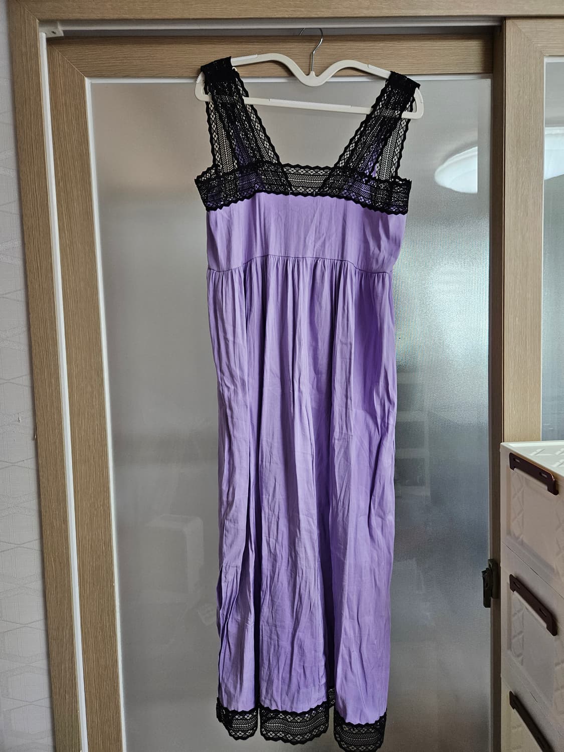 FRANCO 레이스 롱 원피스 라벤더 상품이미지3