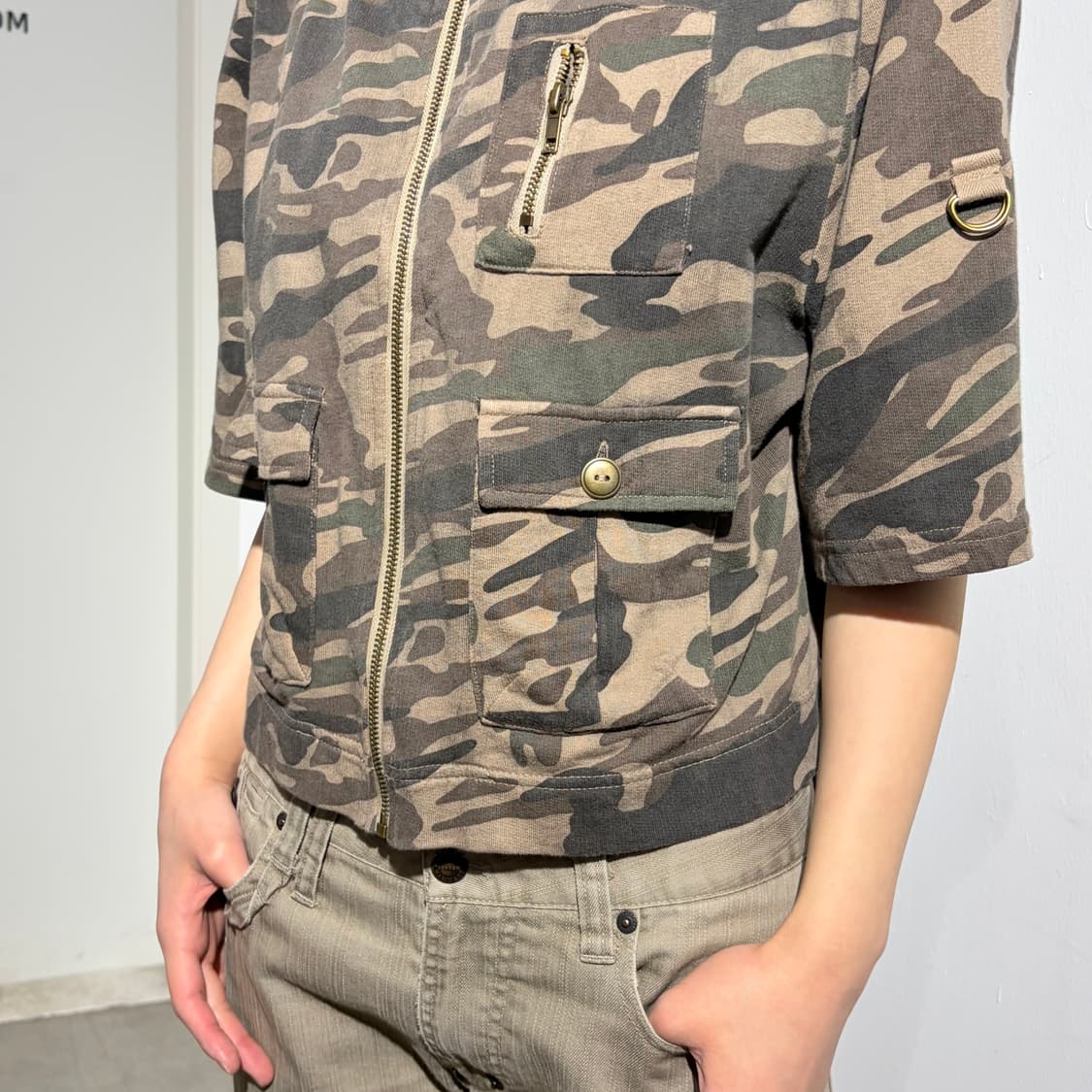 H.c.m.ii 카모 케이프 반팔자켓 상품이미지3