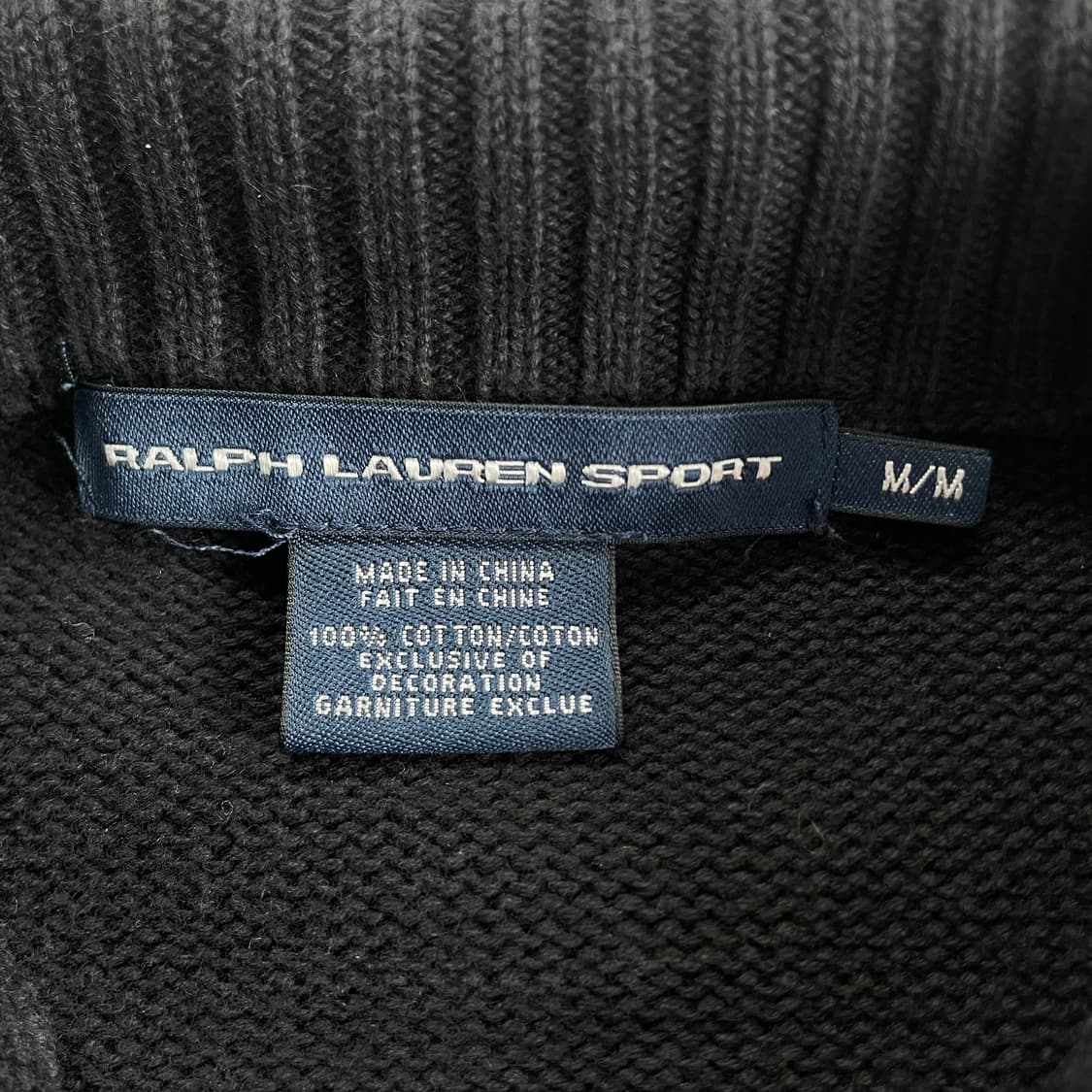 Polo 폴로 랄프로렌 우먼스 블랙 블랙 사이드 케이블 집업 가디건 상품이미지5