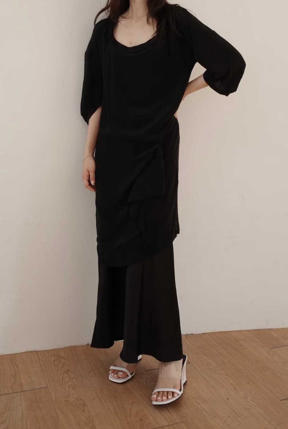 프라다 백 리본 반팔 블라우스 상품이미지8