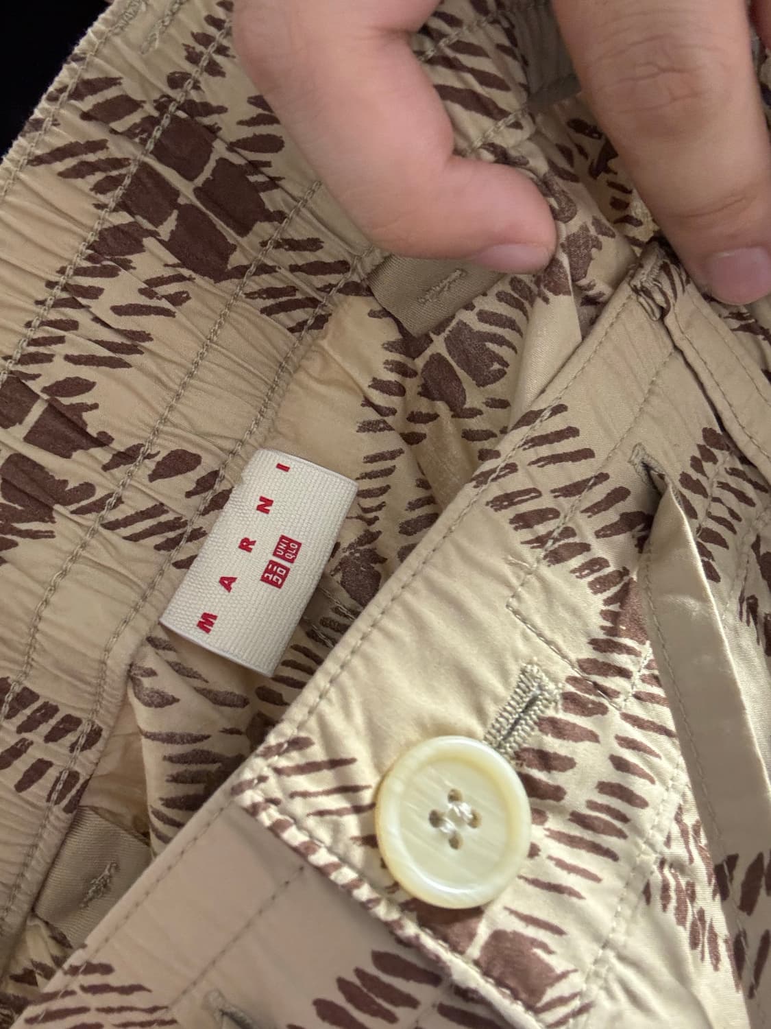 유니클로 x 마르니 베이지 밴딩 팬츠 M 상품이미지4