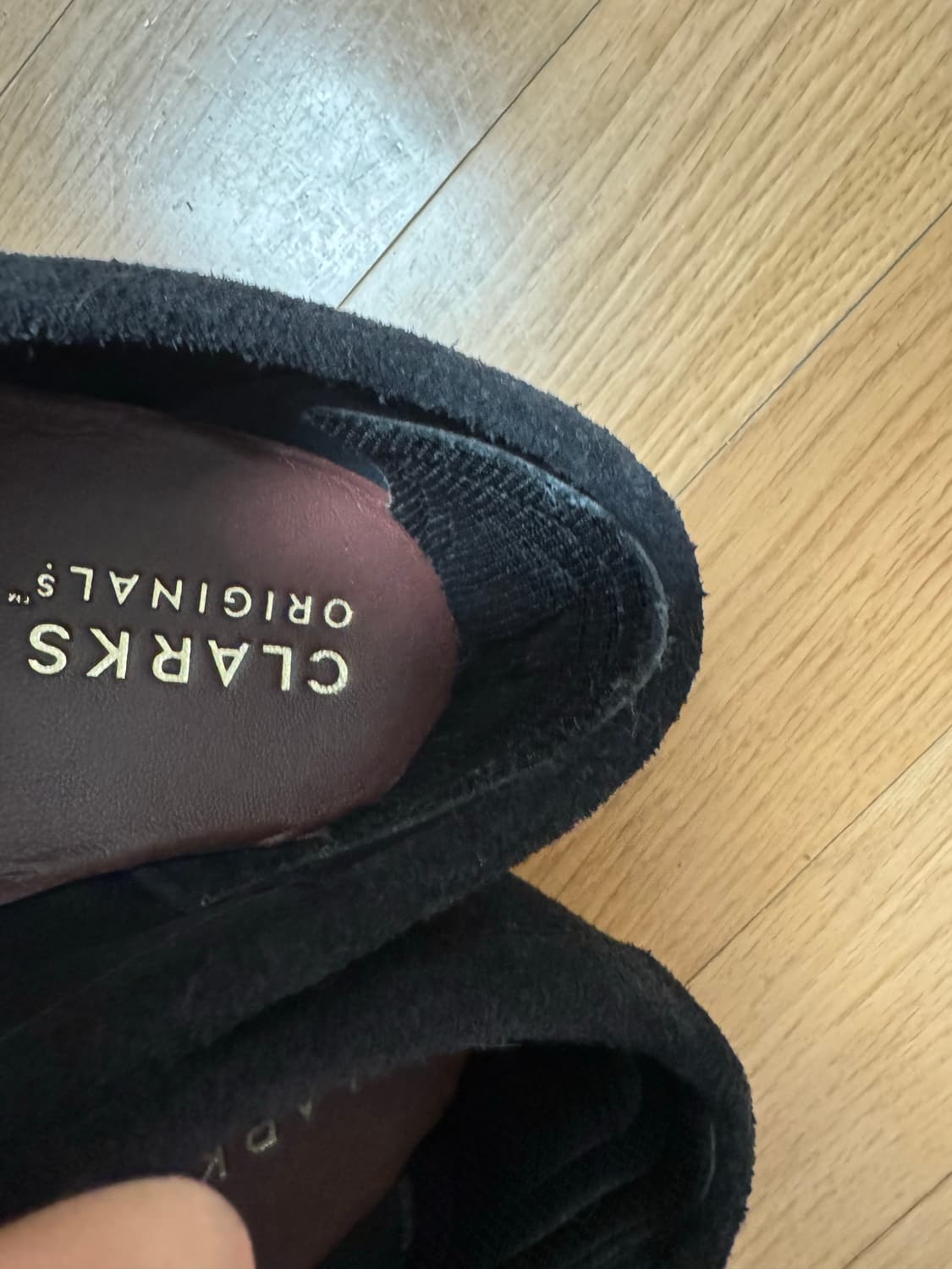 클락스 왈라비  블랙 스웨이드 245 밑창보강 상품이미지5