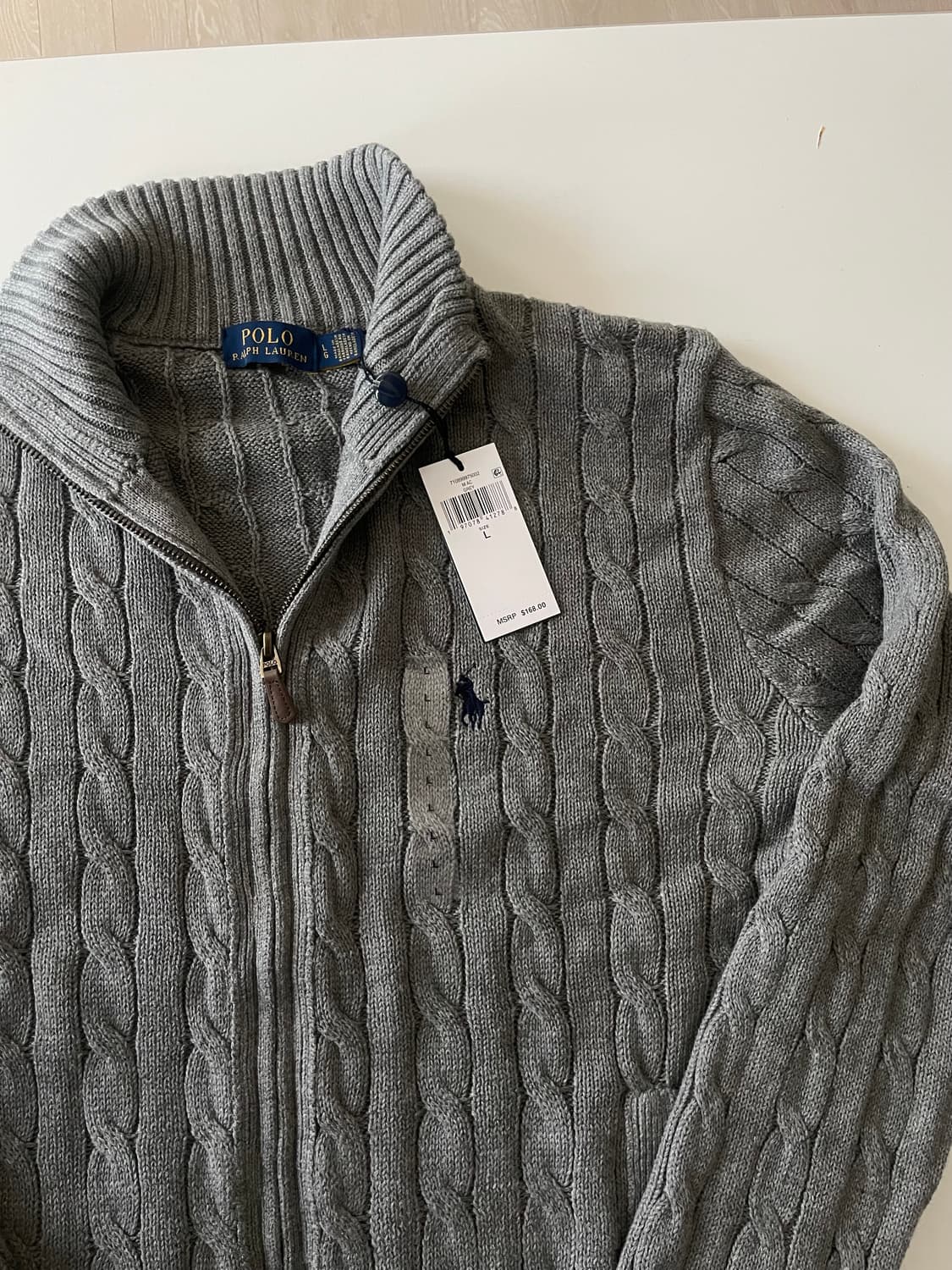 폴로 신형 케이블 니트 집업가디건 L 상품이미지1