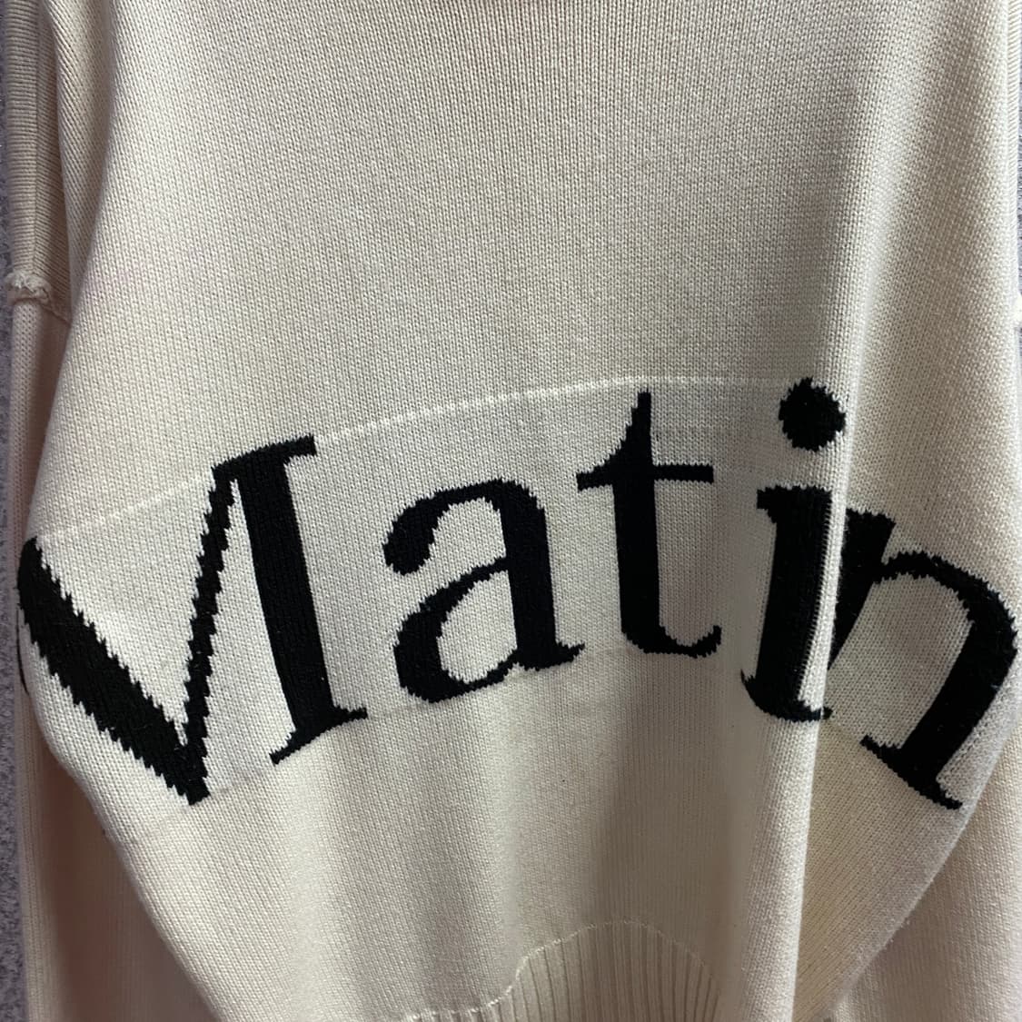 마뗑킴 빅로고 풀오버 니트 B4670 상품이미지3