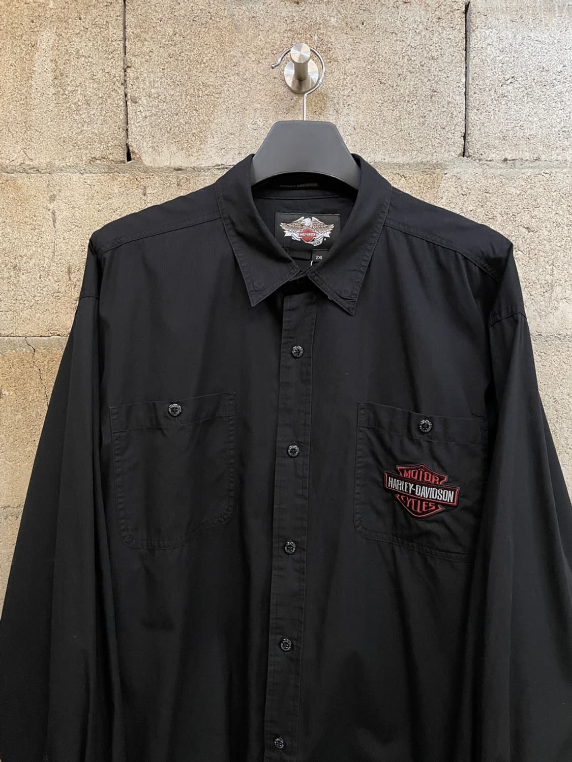 할리데이비슨 스컬 워크 셔츠 상품이미지2