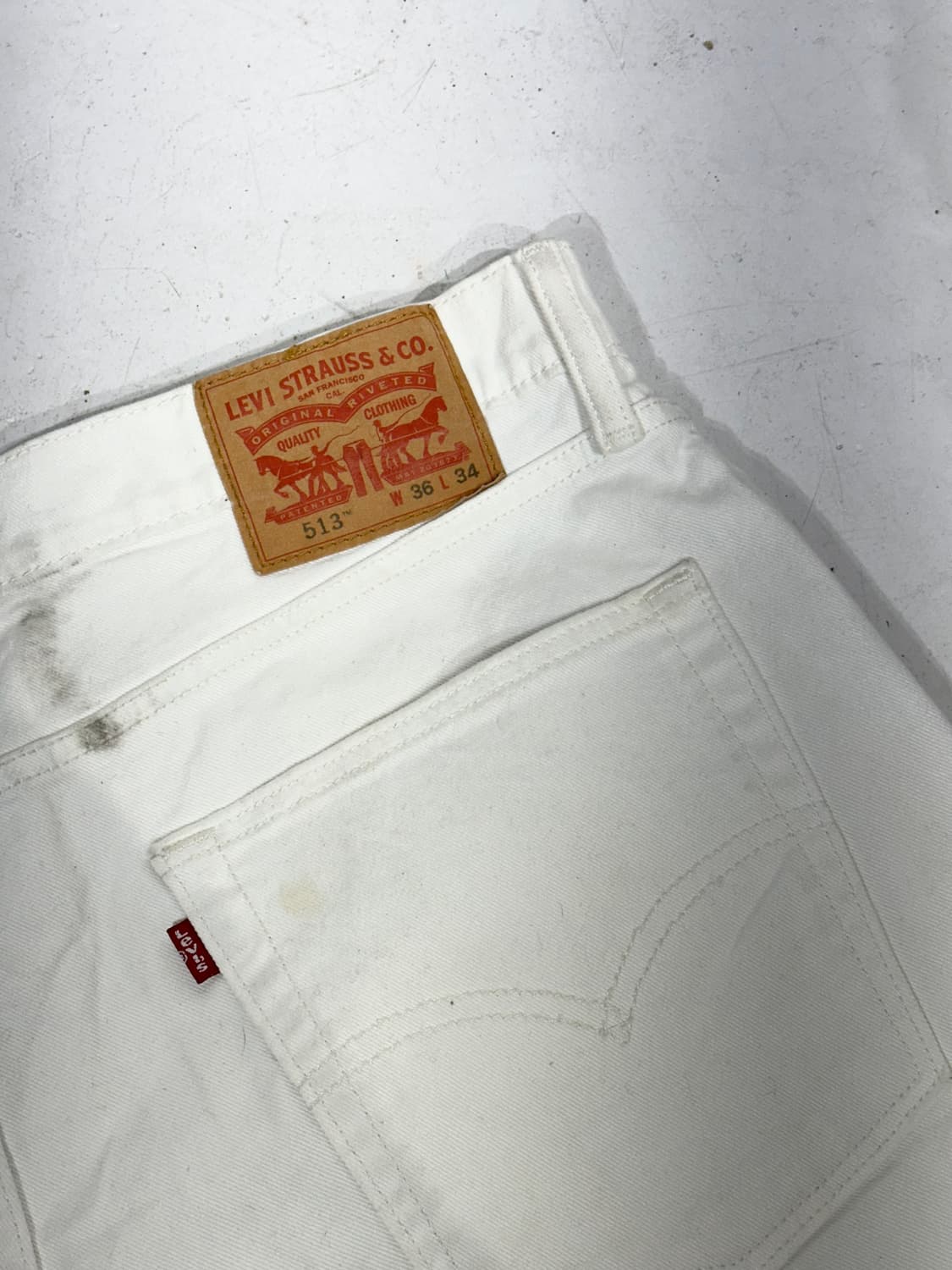 리바이스 화이트 와이드 데님 팬츠 38 상품이미지6