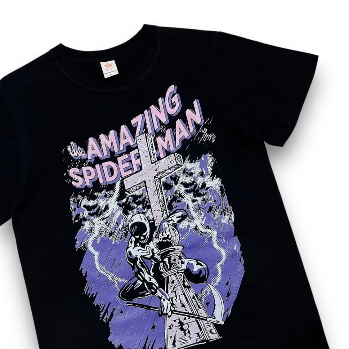 어메이징 다크 스파이더맨 아트 반팔 티셔츠 상품이미지2