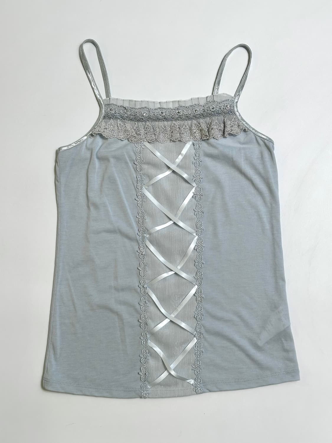 레이스 리본 코르셋 나시  상품이미지7