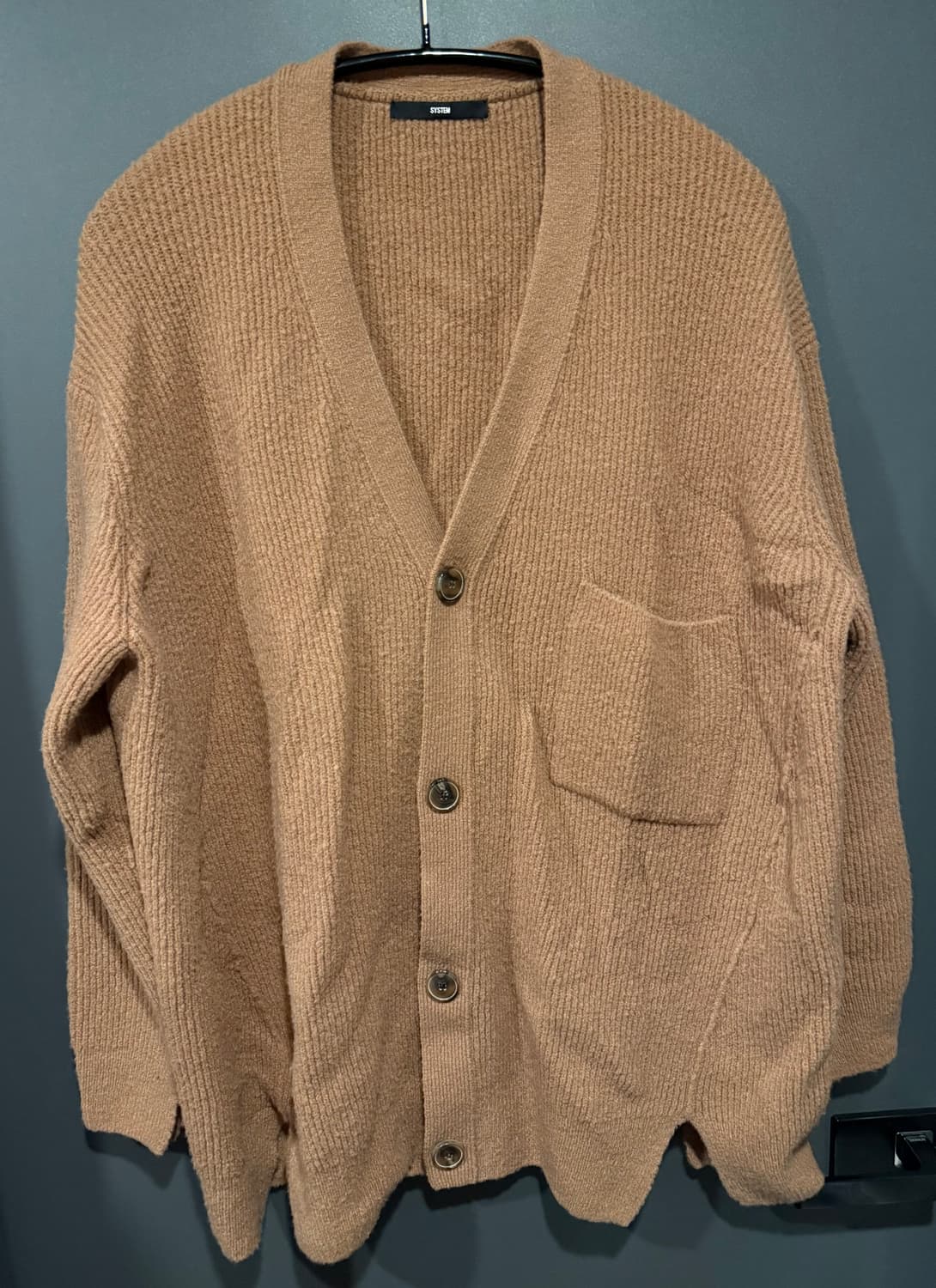 한섬 시스템 옴므 니트 오버핏 울가디건 상품이미지1