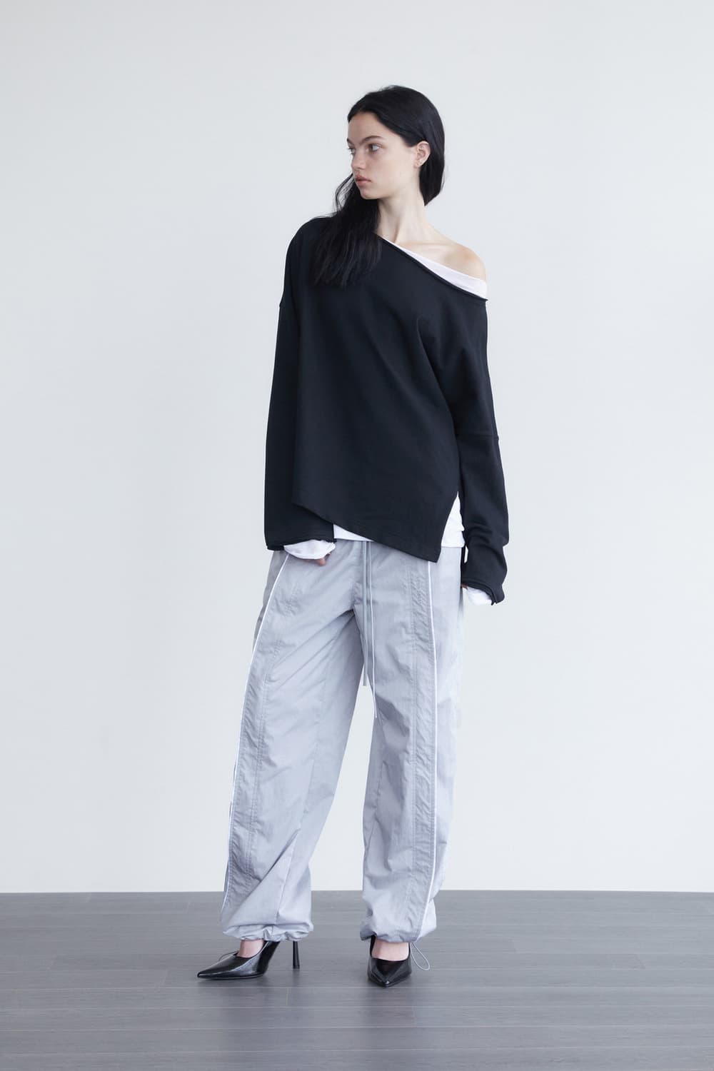 홀페이퍼 언발란스 레이어드탑 상품이미지3