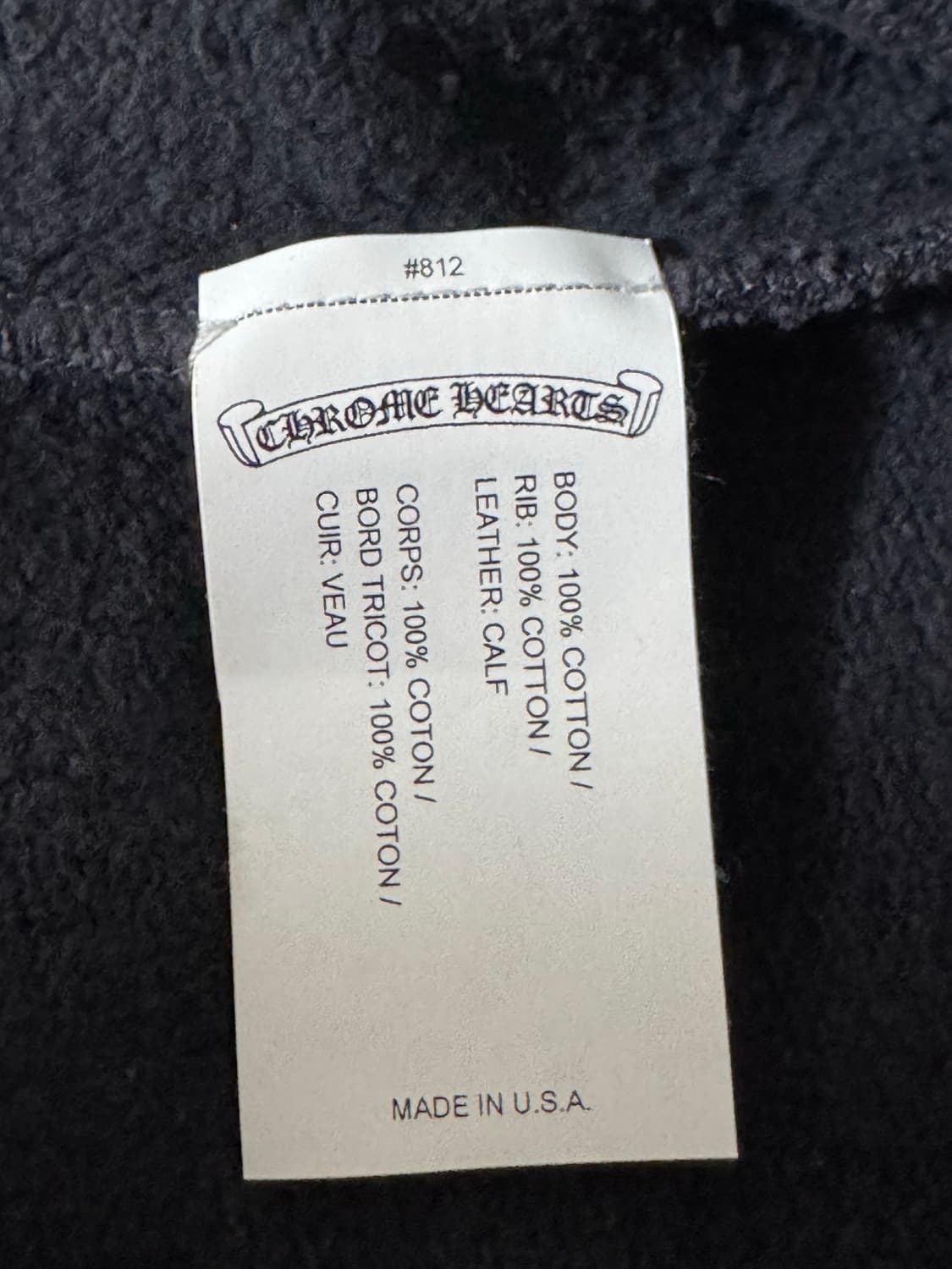 [M] 크롬하츠 레드 레더패치 크로스 맨투맨 상품이미지5