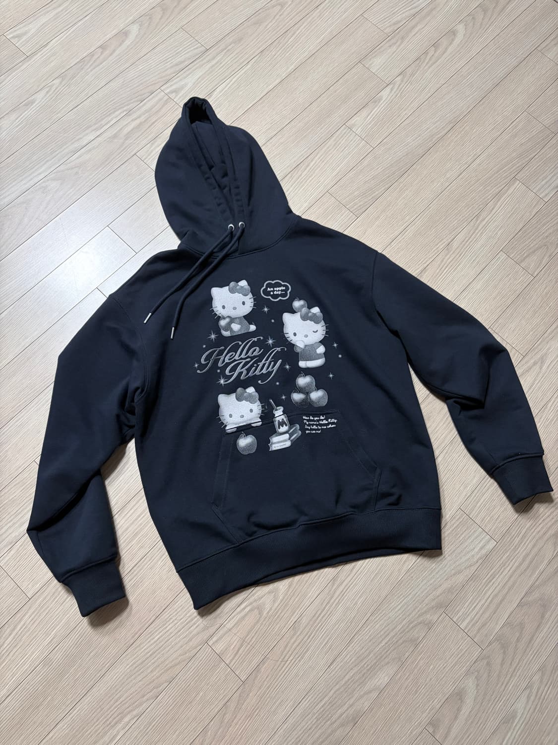 스파오 x 헬로 키티 후드 풀오버 블랙 M 상품이미지2