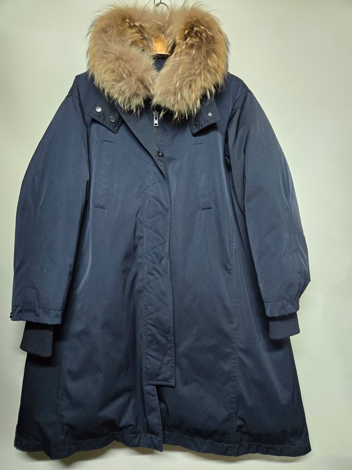 스튜디오 톰보이 여성 구스 네이비 롱 패딩 폭스 퍼 free 상품이미지1