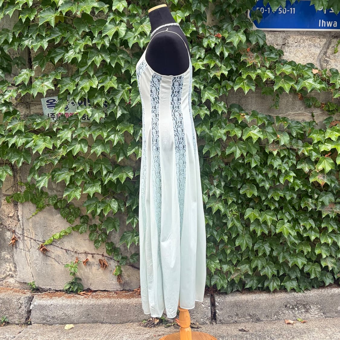 빈티지 여성 슬립 란제리 드레스 롱 원피스 나시 레이어드 레이스 상품이미지2