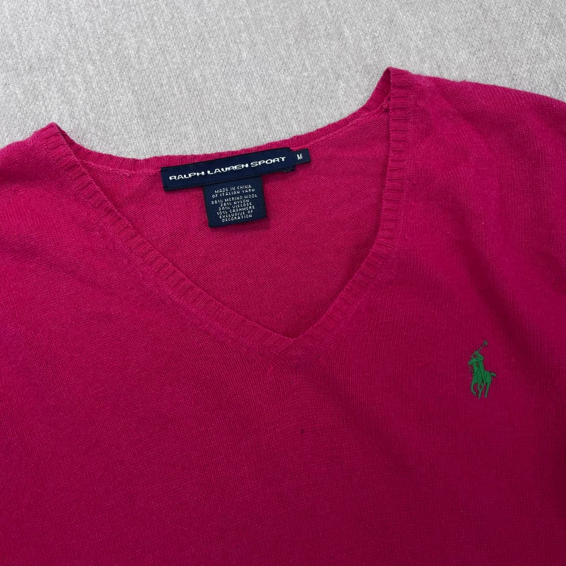W 95 폴로랄프로렌 스포츠 핑크 브이넥 니트 상품이미지2