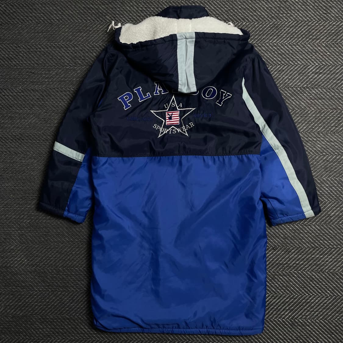 90s 플레이보이 빅로고 벤치코트 돕바 롱 점퍼y 5344 상품이미지5