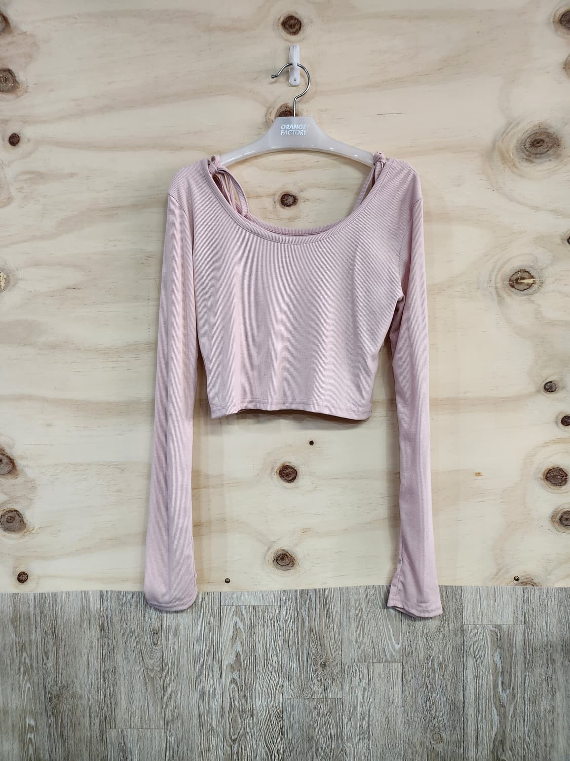 1168) 발레코어 크롭 긴팔티 상품이미지1