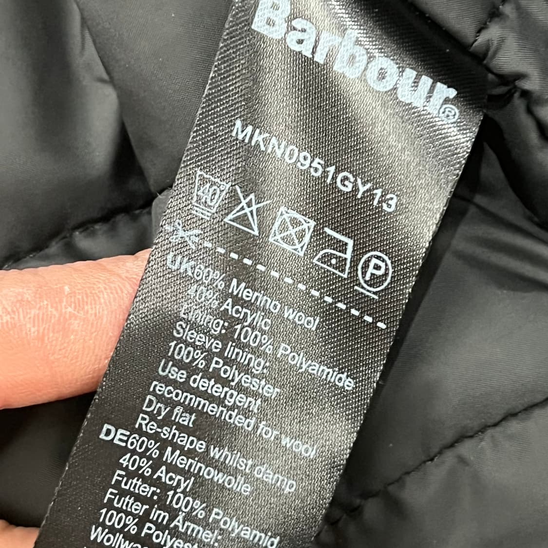 바버 패디드 니트자켓 s09986 상품이미지8