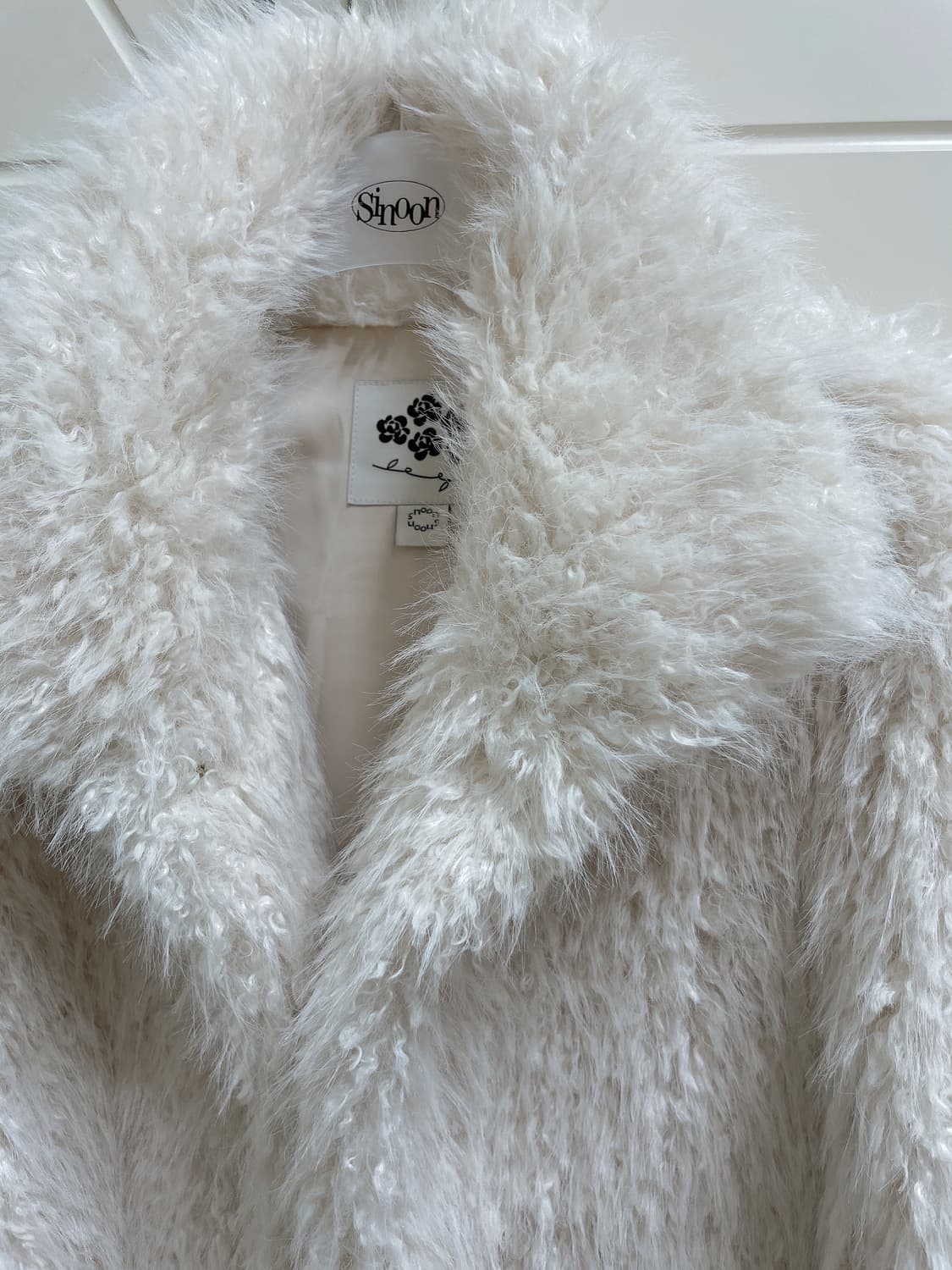 시눈 퍼 SINOON Heavy Mix Fur Jacket(Cream) 상품이미지3