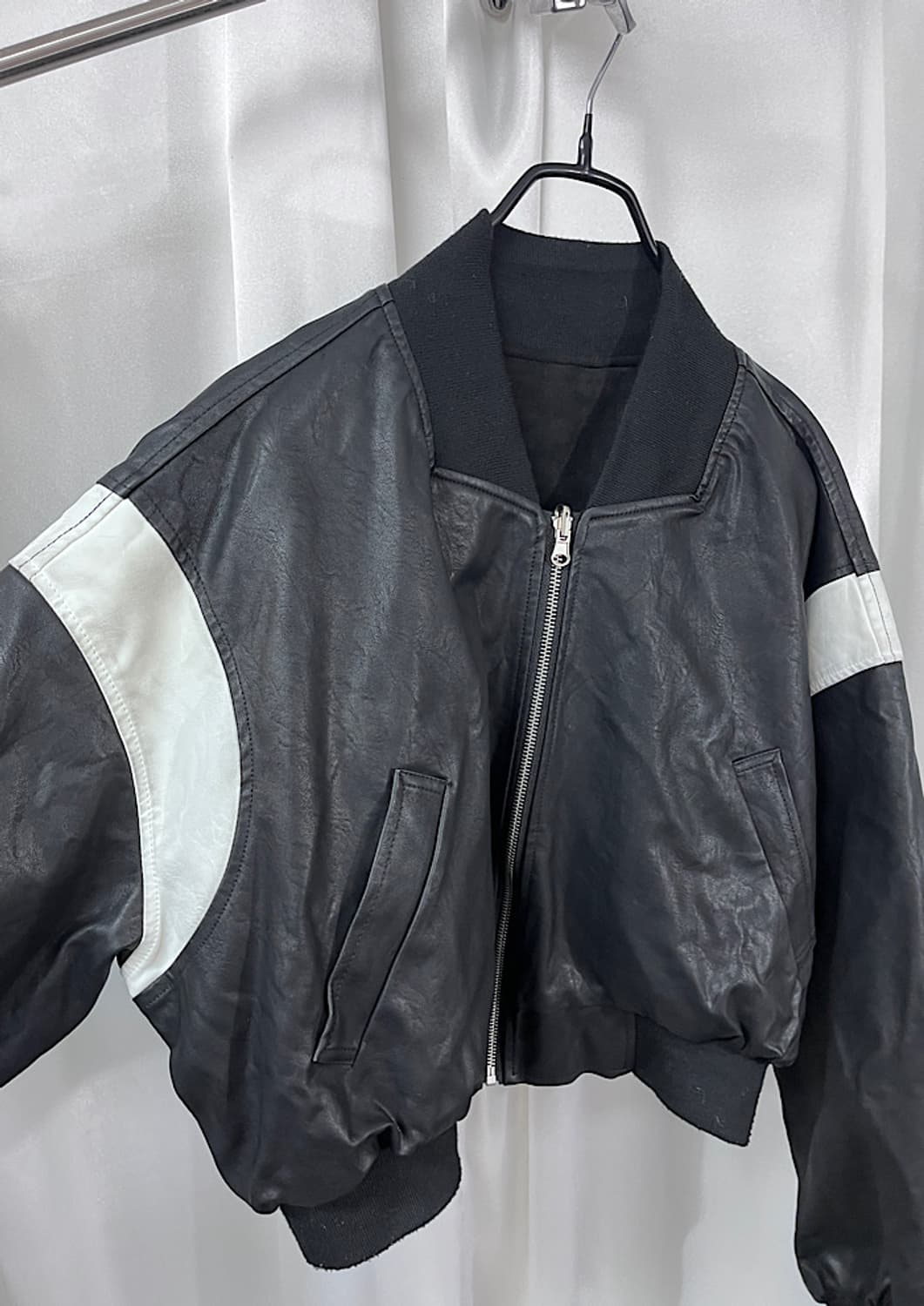 reversible leather crop jacket   상품이미지2