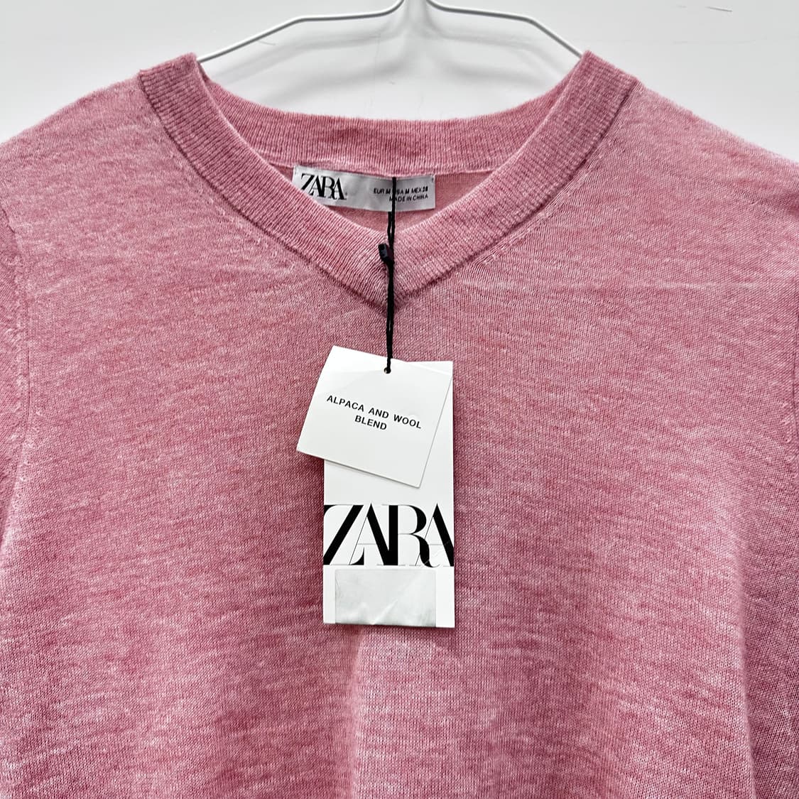 [새상품] ZARA 자라 여성 니트 핑크 M 상품이미지3