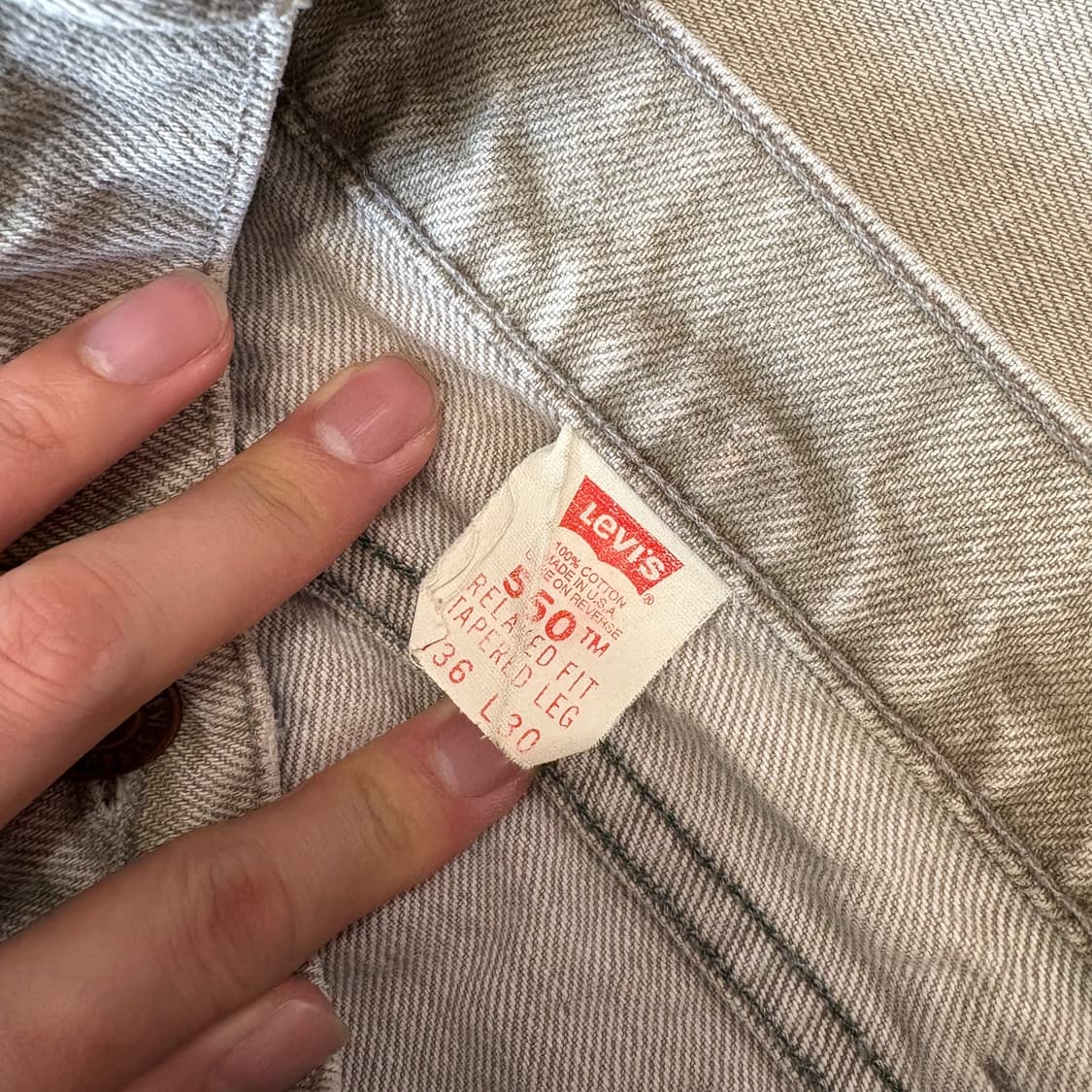 90s Levis 550 orange tap denim pants  상품이미지9