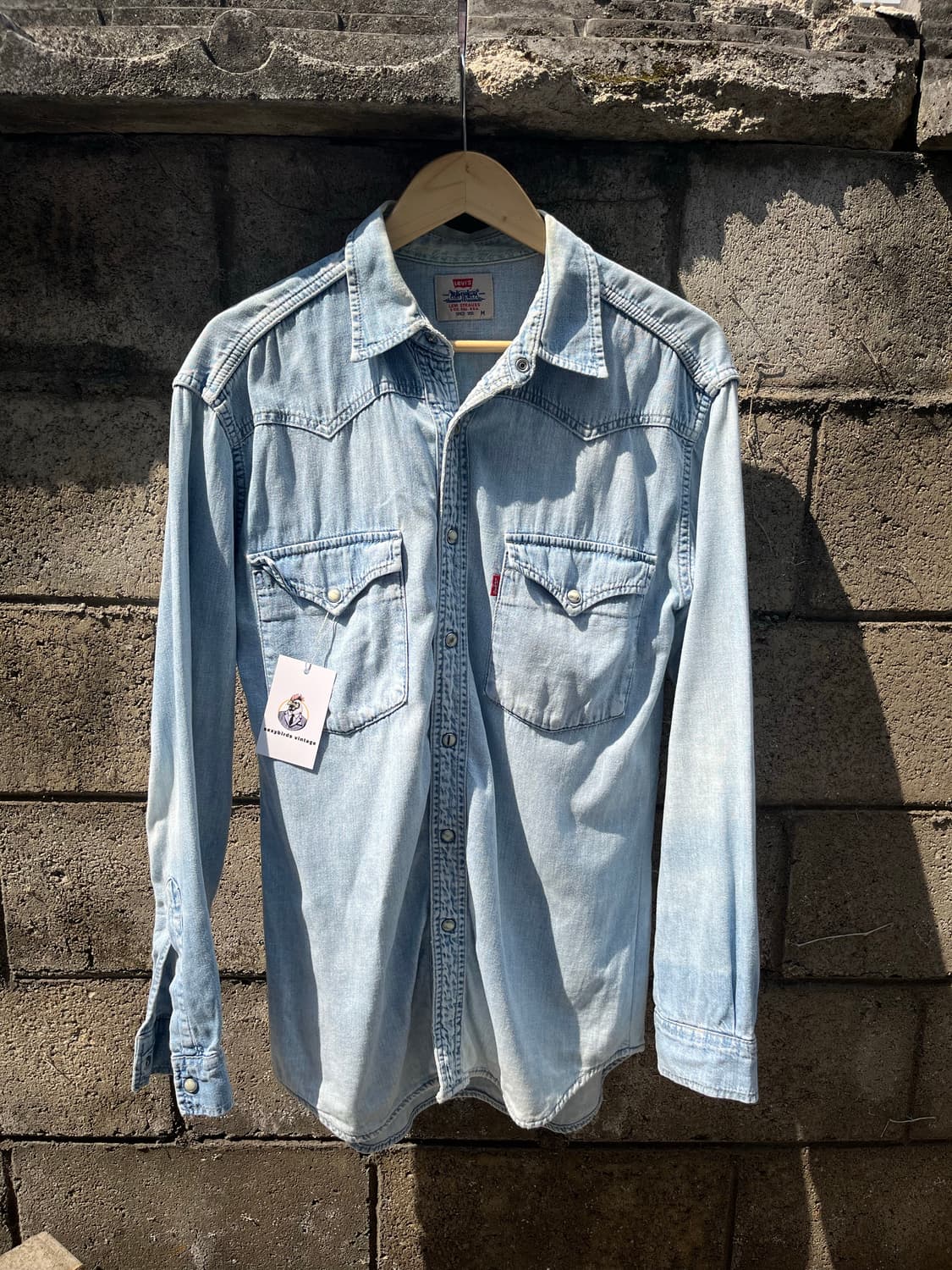 빈티지 Levi’s 데님 웨스턴 셔츠 M 상품이미지1