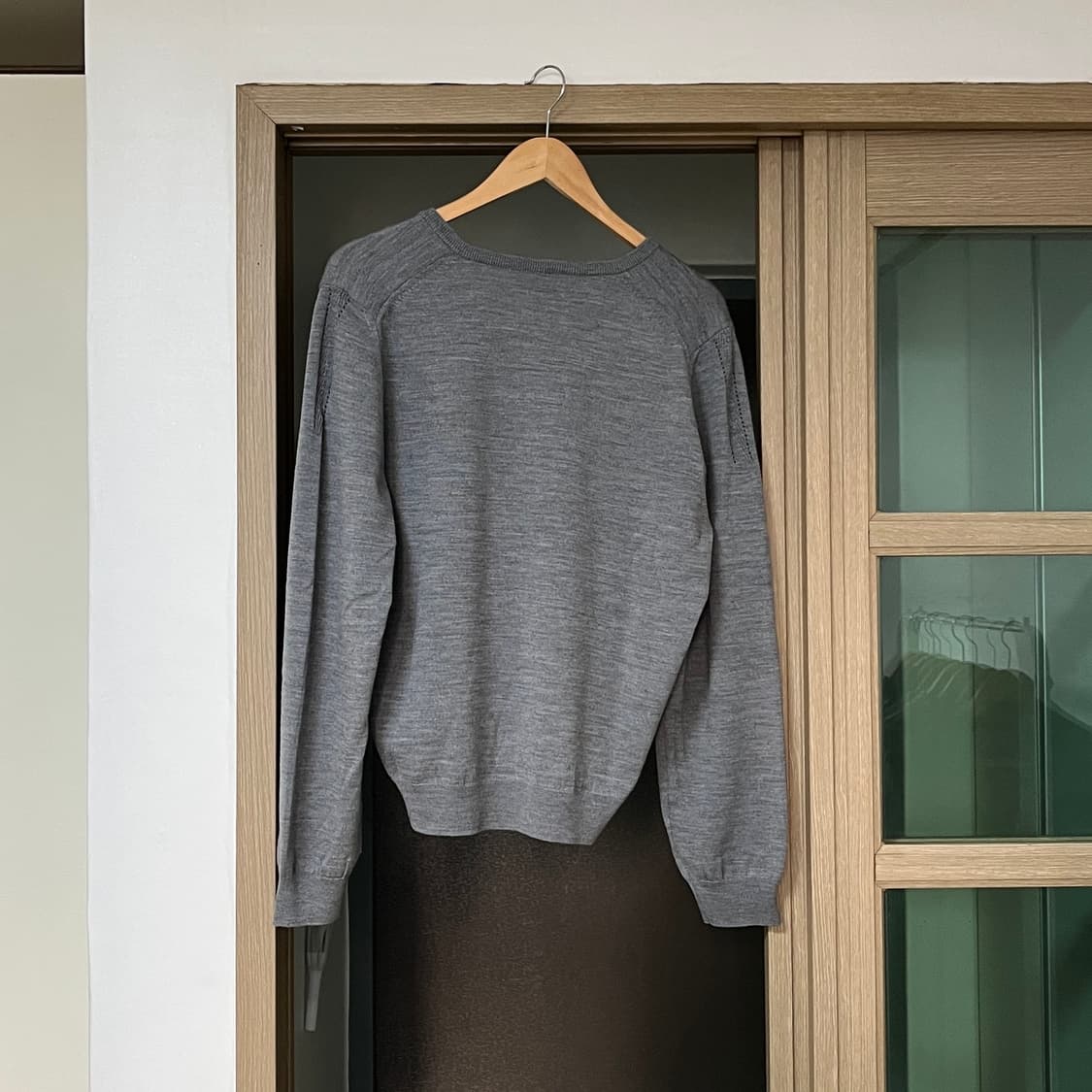 렉토 24 FW 클래식 브이넥 니트 스웨터 그레이 S 상품이미지4