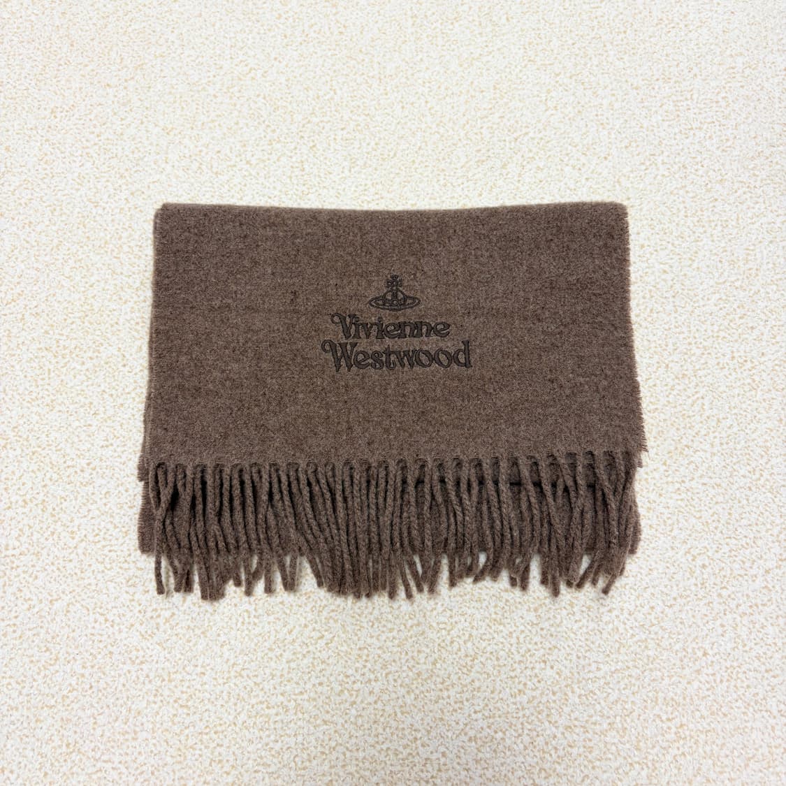 비비안웨스트우드 브라운 울 머플러 상품이미지1