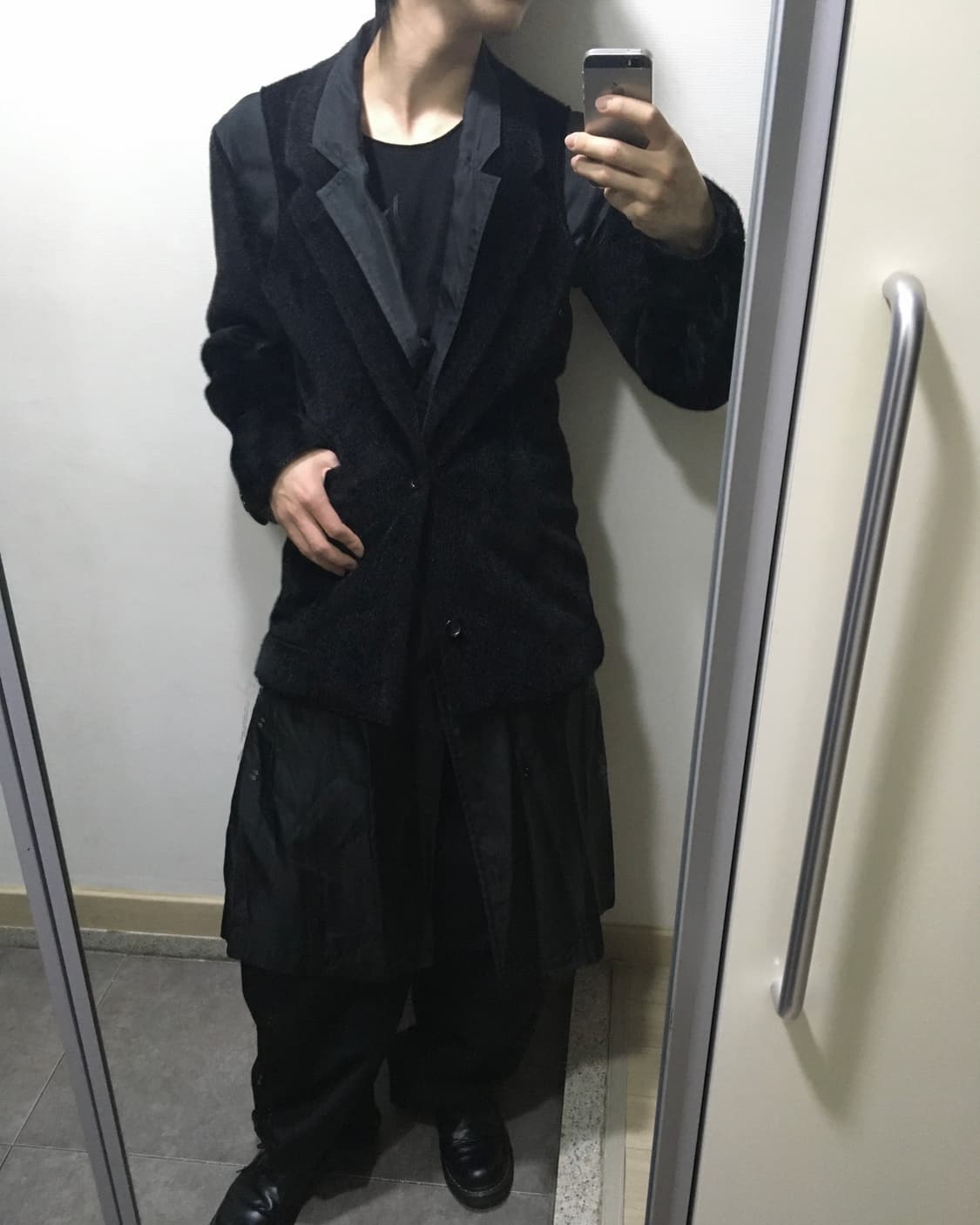 꼼데가르송 옴므 플러스 19FW 퍼 베스트 레이어드 코트 상품이미지4