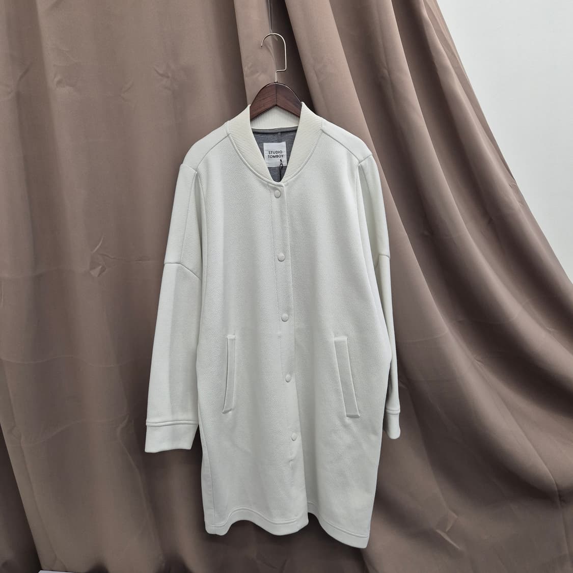 스튜디오 톰보이 블루종 스타일 롱 코트 자켓 F 상품이미지8