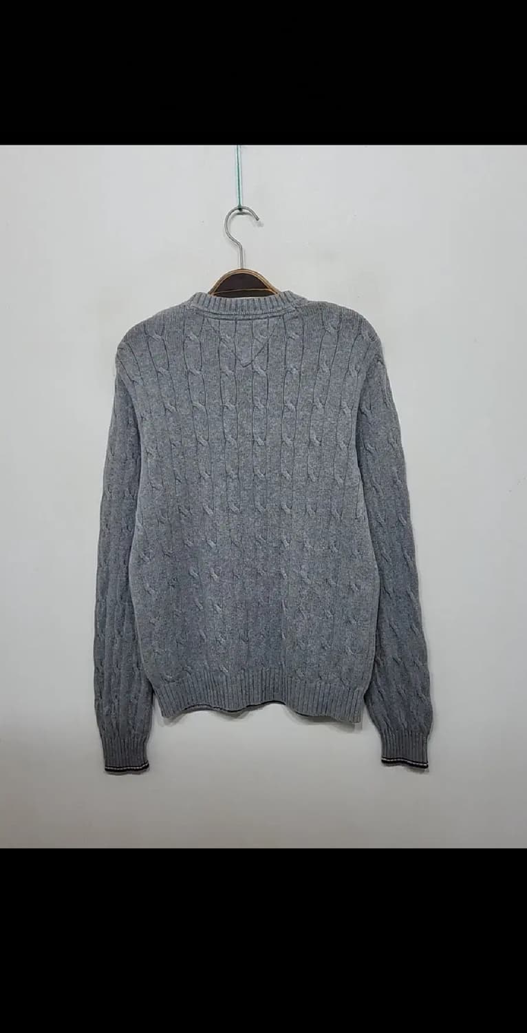 (M) 타미힐피거 케이블 니트 그레이 토미 꽈배기 스웨터  상품이미지6