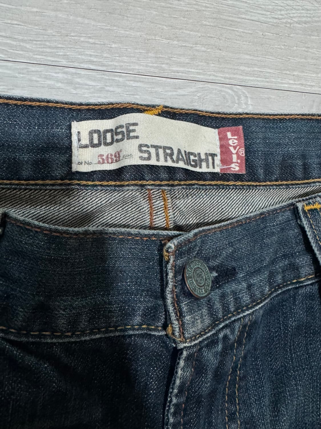 [34] 리바이스 569 루즈 스트레이트핏 워싱 데님팬츠 상품이미지2