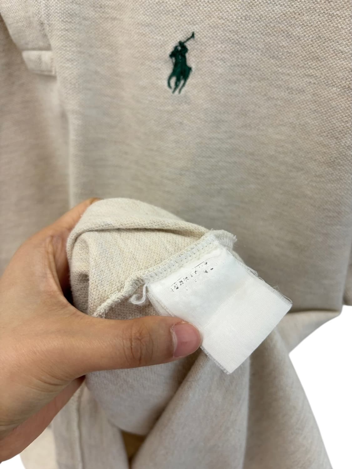 폴로 랄프로렌 반팔 피케티 카라티 베이지 (L) 상품이미지8