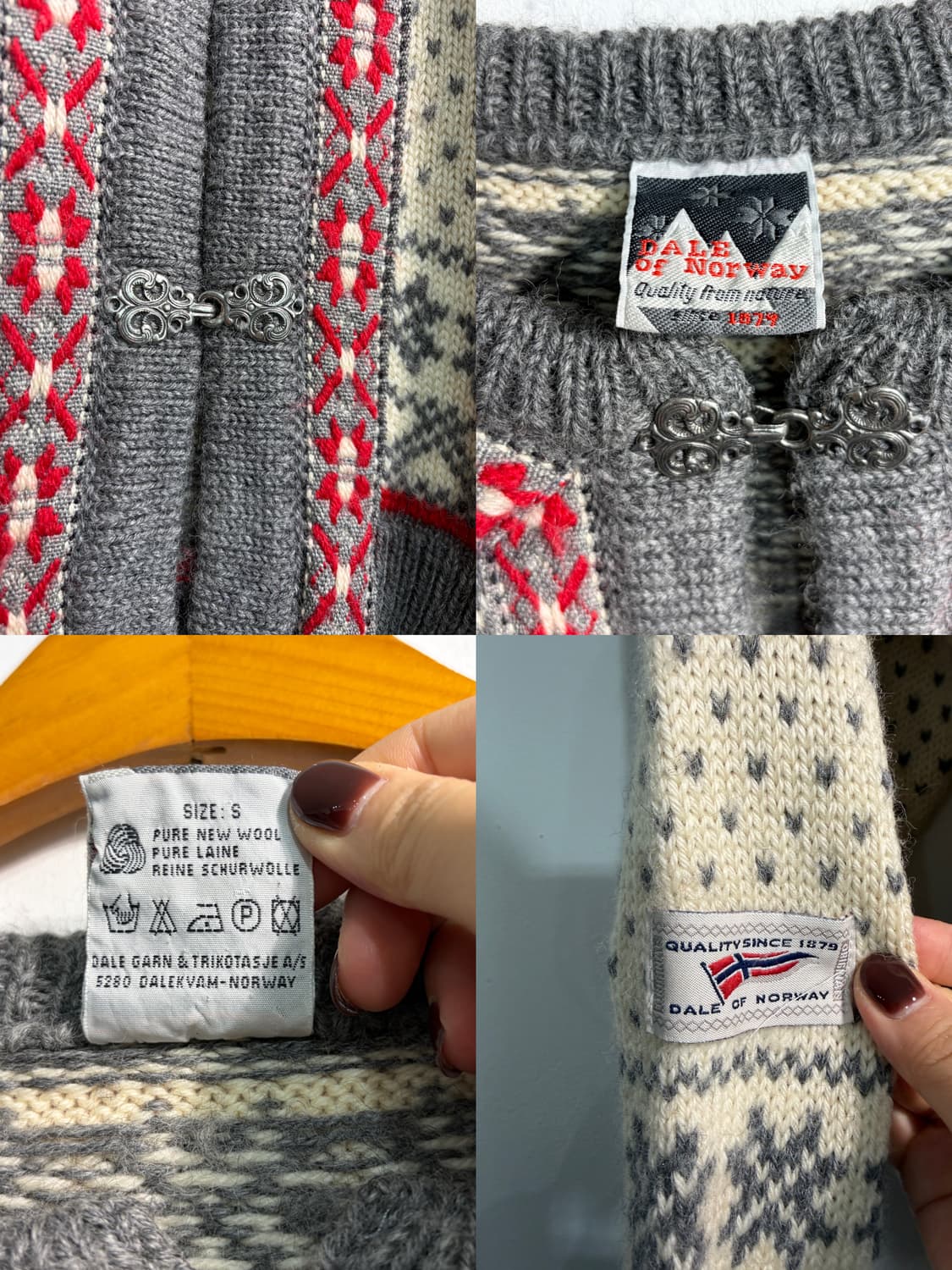 [S]Dale of norway 데일오브노르웨이 울100% 노르딕가디건 상품이미지7